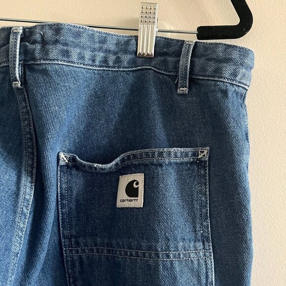 Carhartt WIP Blue Boyfriend Jeans - Picture 1 of 8